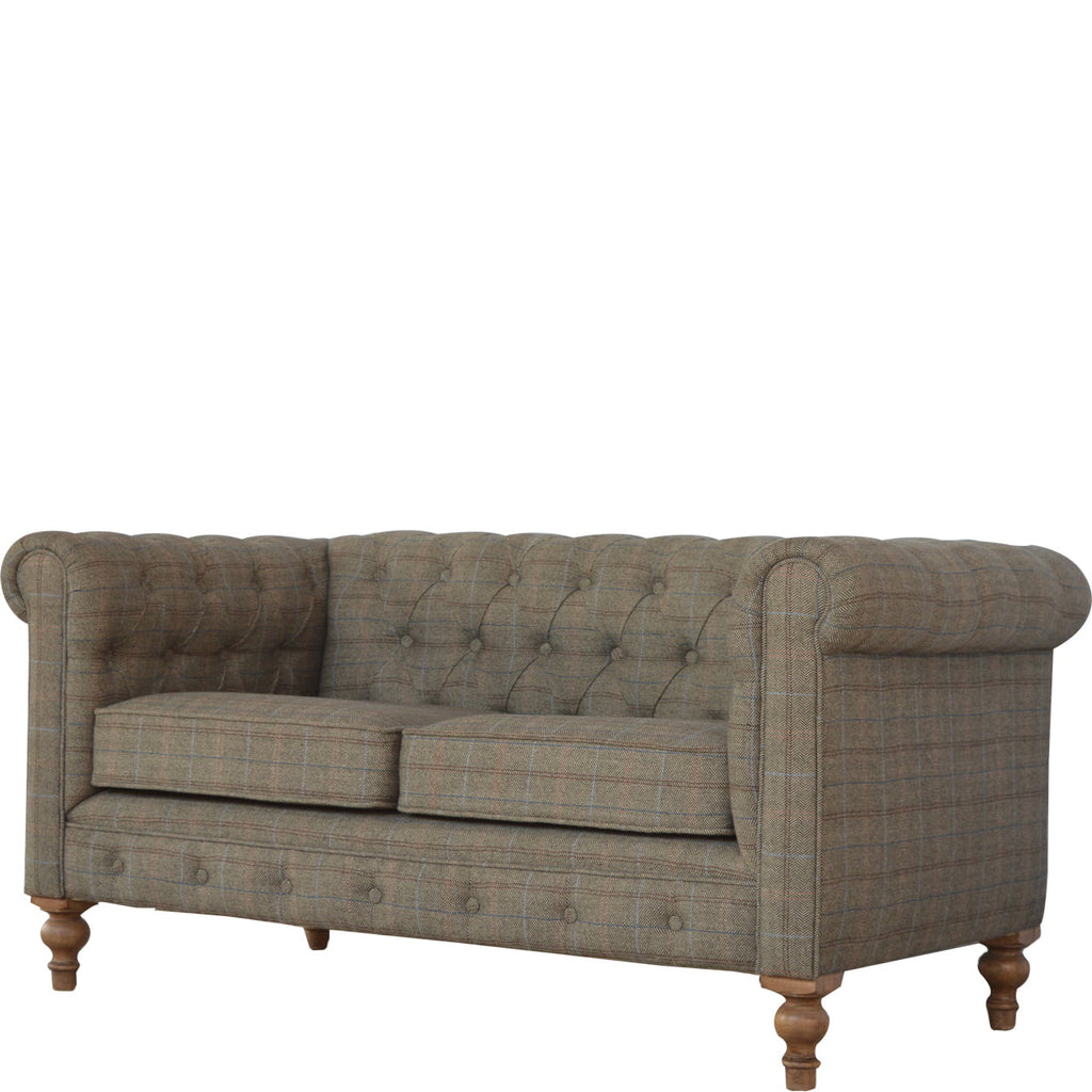 Tweed 2 Seat Chesterfield Sofa