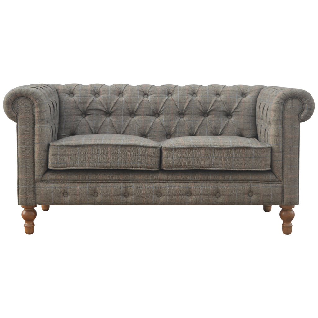 Tweed 2 Seat Chesterfield Sofa