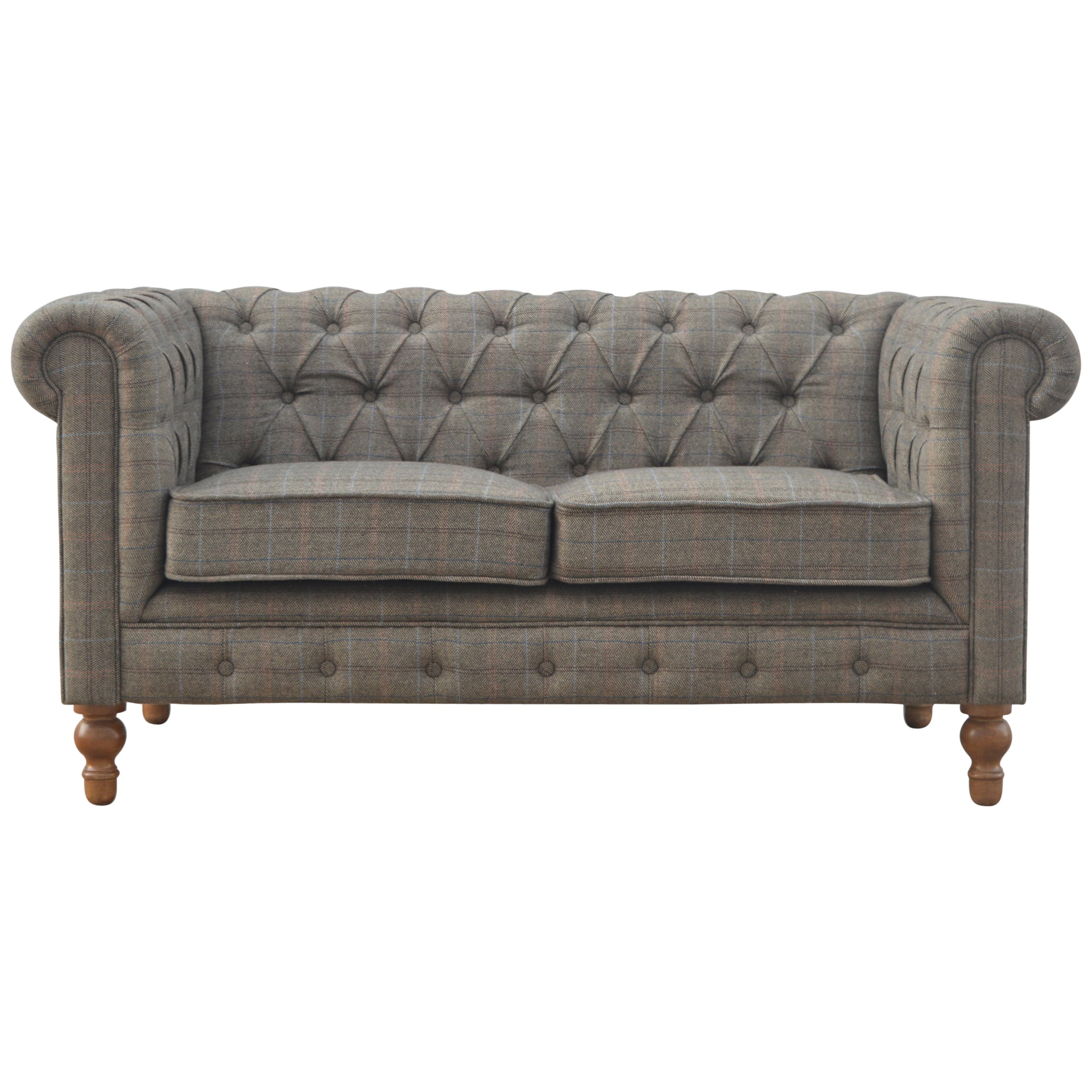 Tweed 2 Seat Chesterfield Sofa