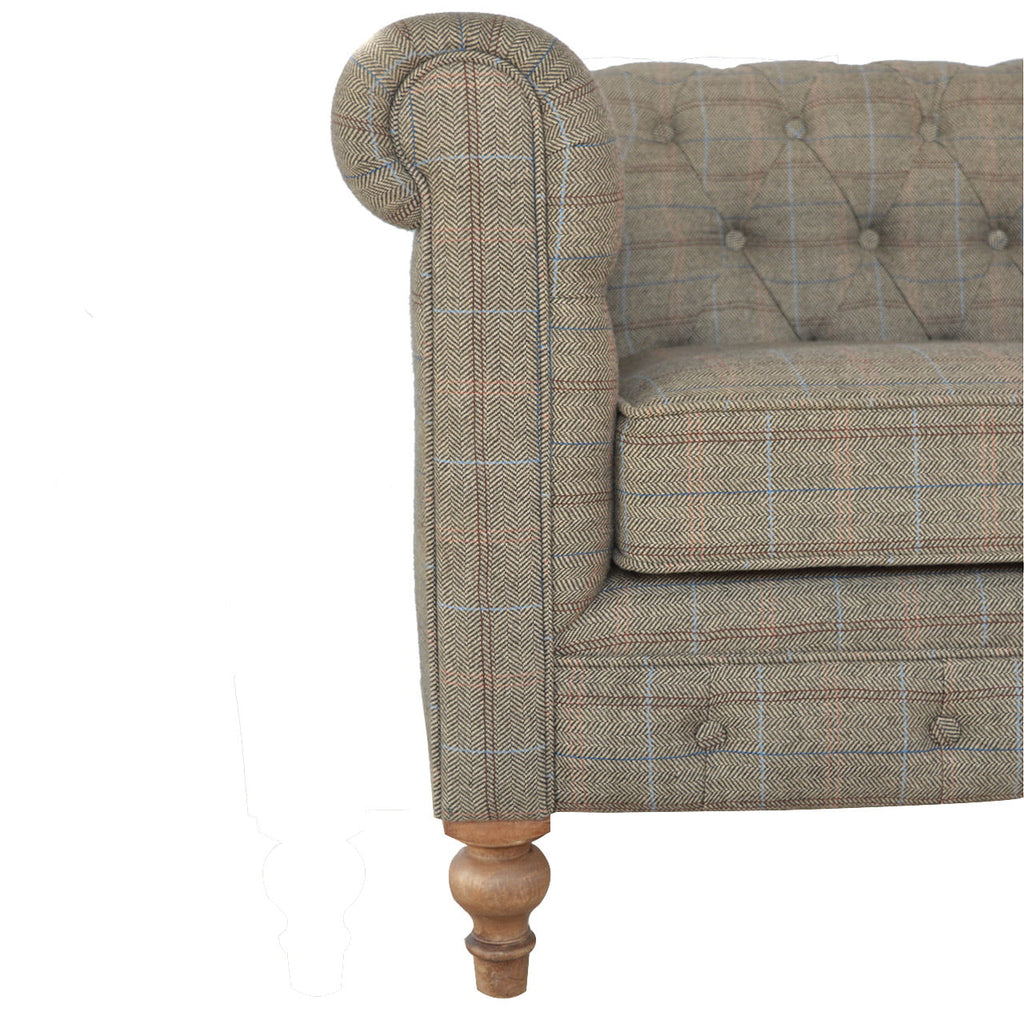 Tweed 2 Seat Chesterfield Sofa