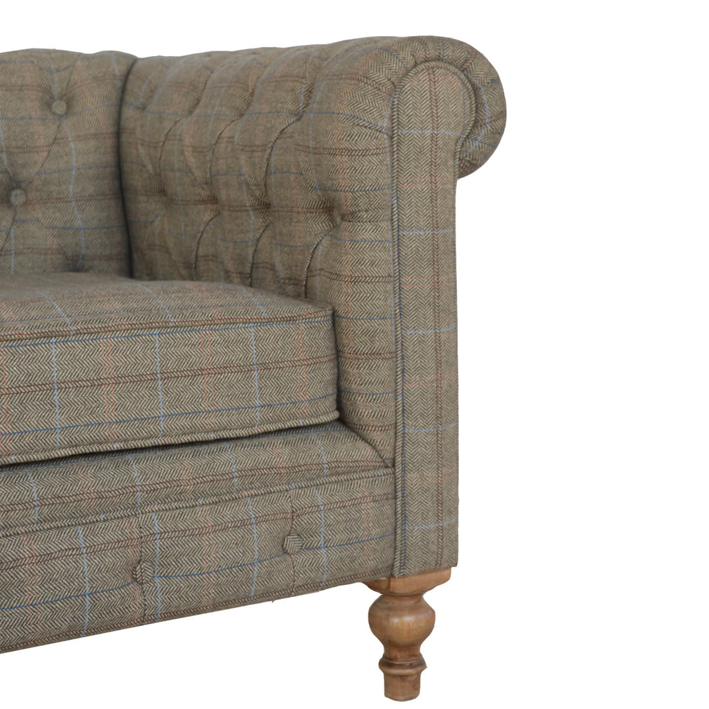 Tweed 2 Seat Chesterfield Sofa
