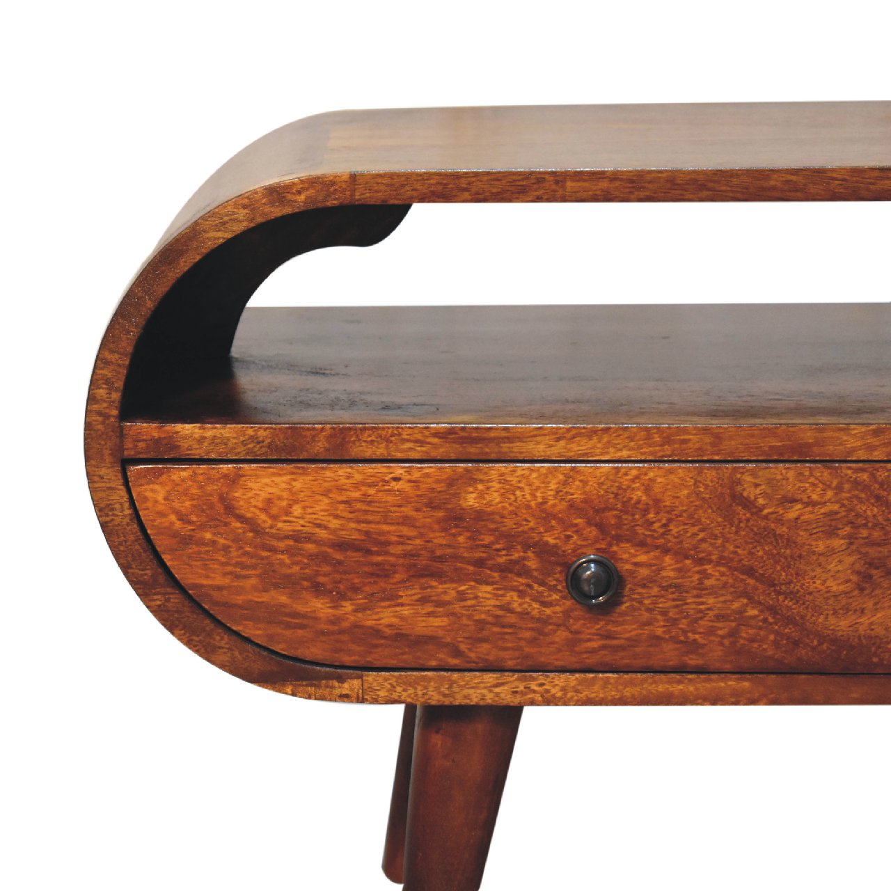 Chestnut Circular TV Stand/Coffee Table