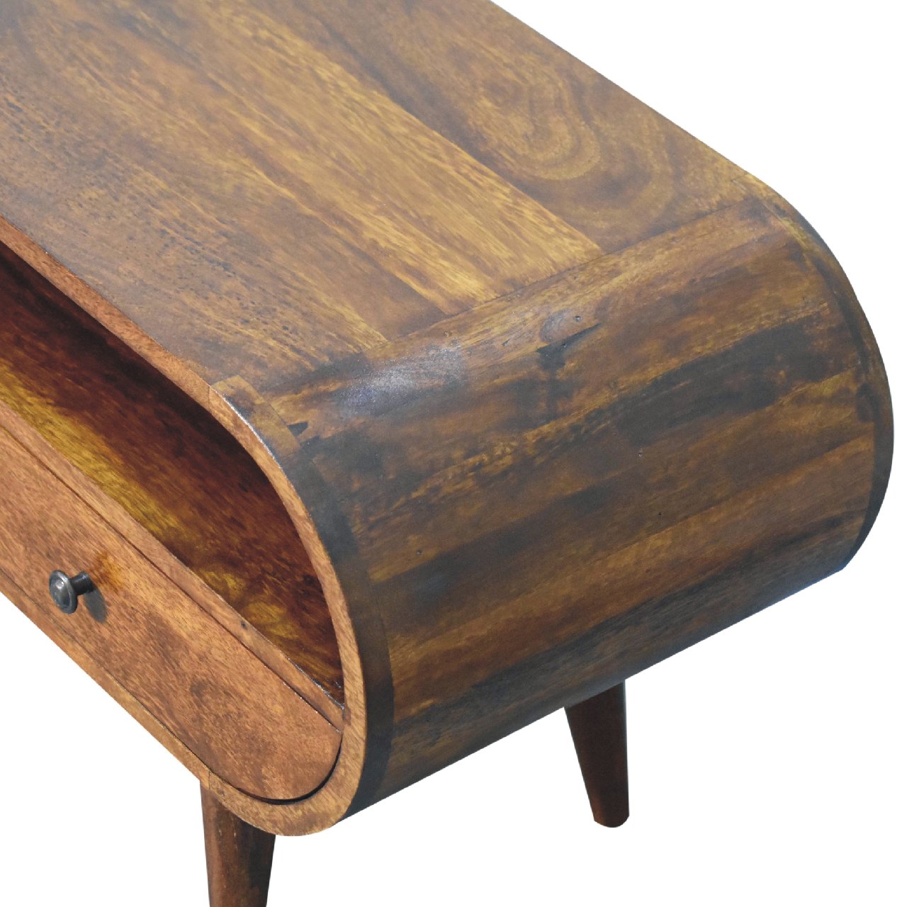 Chestnut Circular TV Stand/Coffee Table