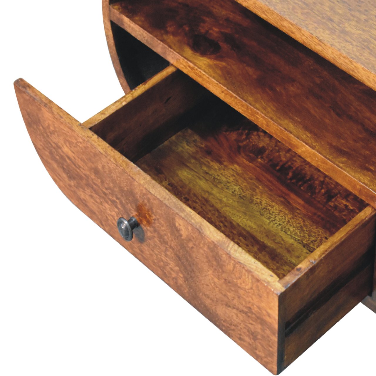 Chestnut Circular TV Stand/Coffee Table