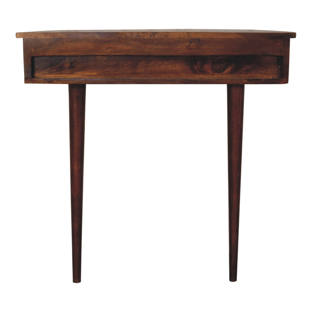 Backless Chestnut Console