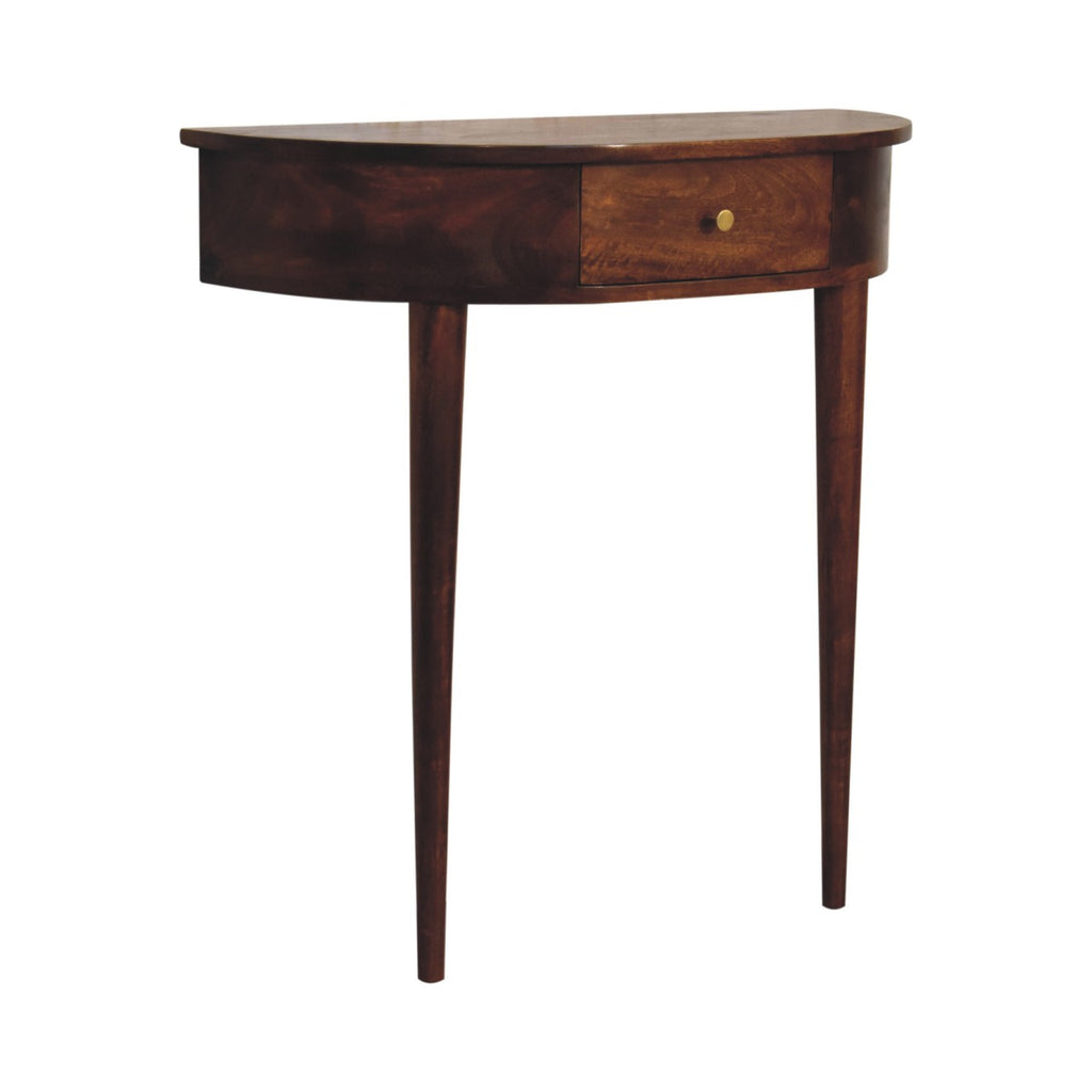 Backless Chestnut Console