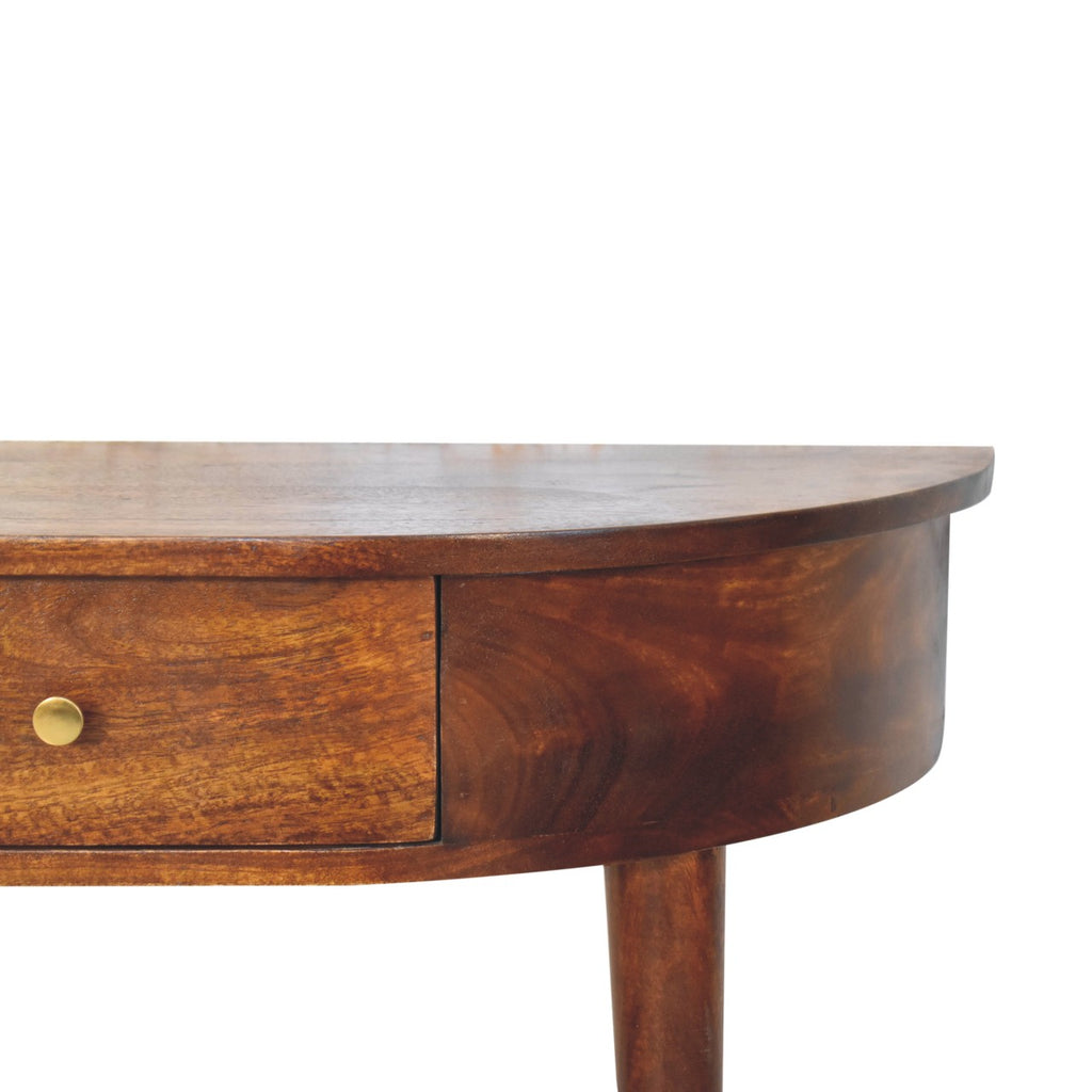 Backless Chestnut Console