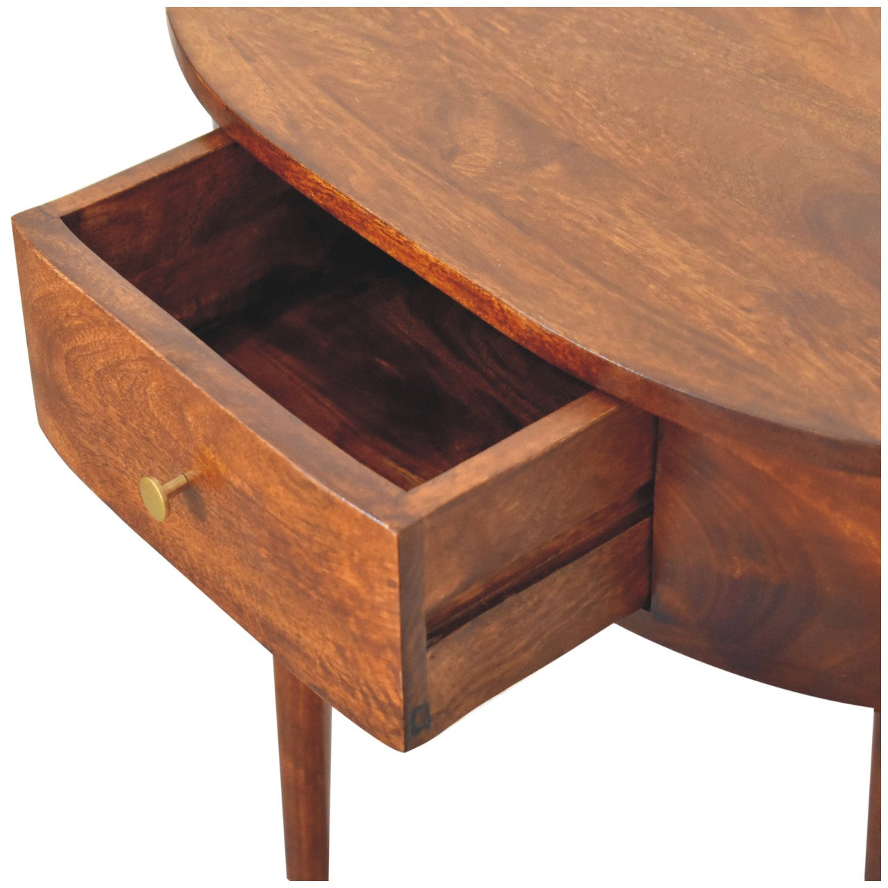 Backless Chestnut Console