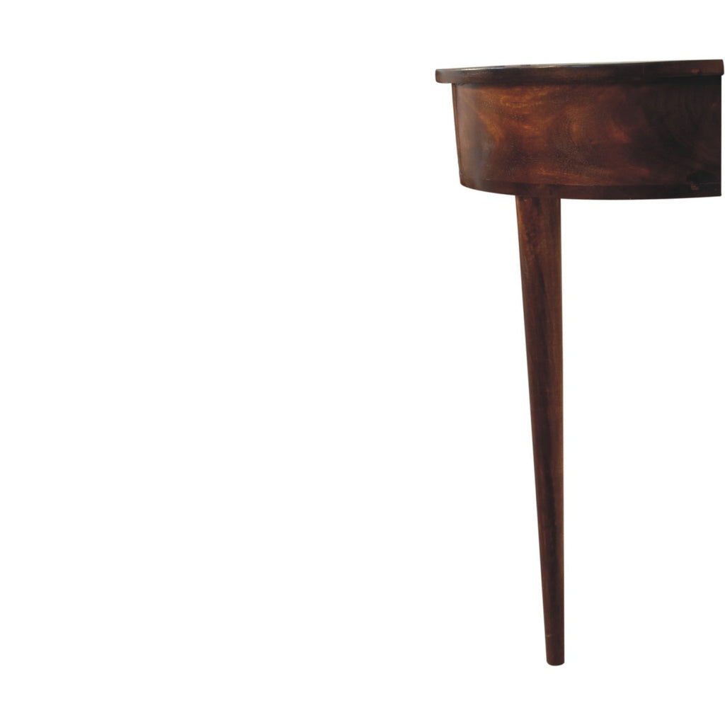 Backless Chestnut Console