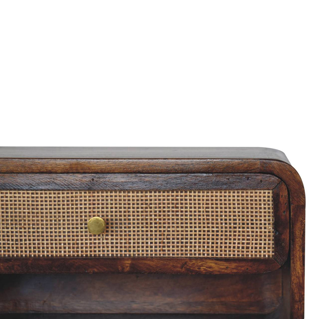Chestnut Floating Woven Bedside