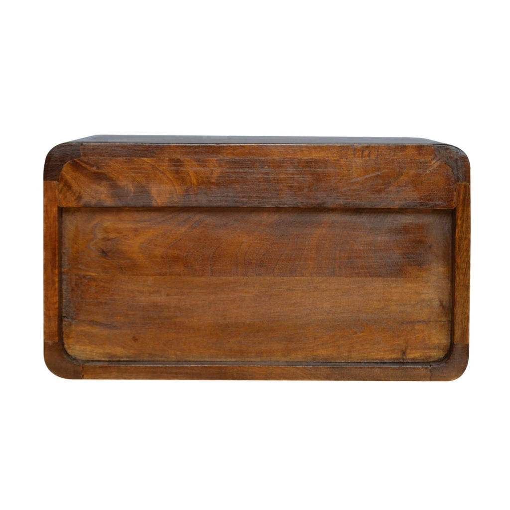 Chestnut Floating Woven Bedside