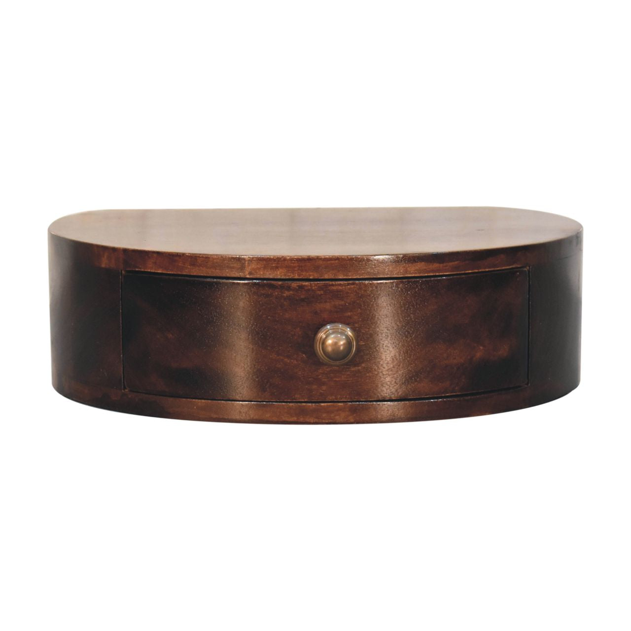 California Walnut Floating Rounded Bedside