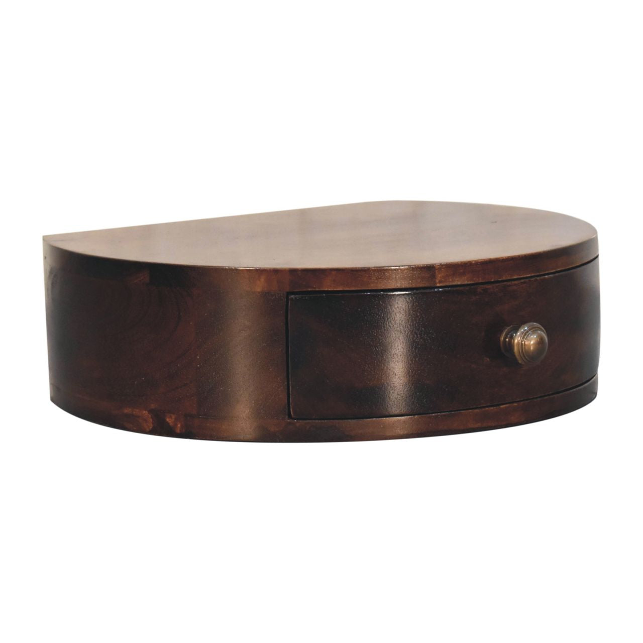 California Walnut Floating Rounded Bedside