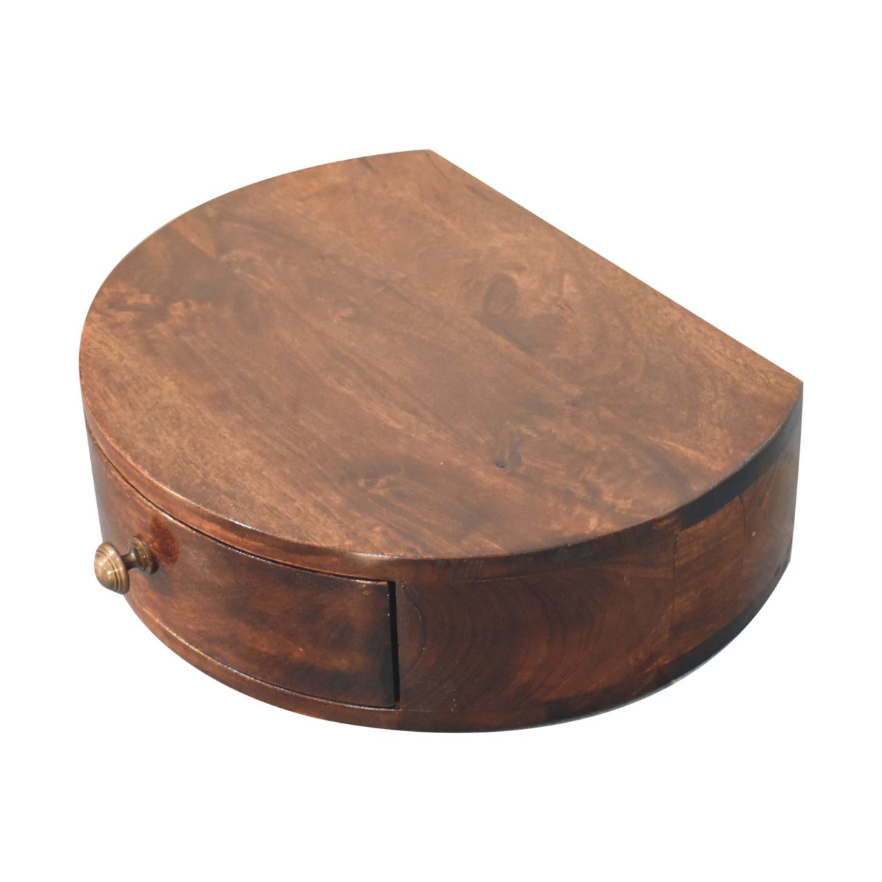 California Walnut Floating Rounded Bedside