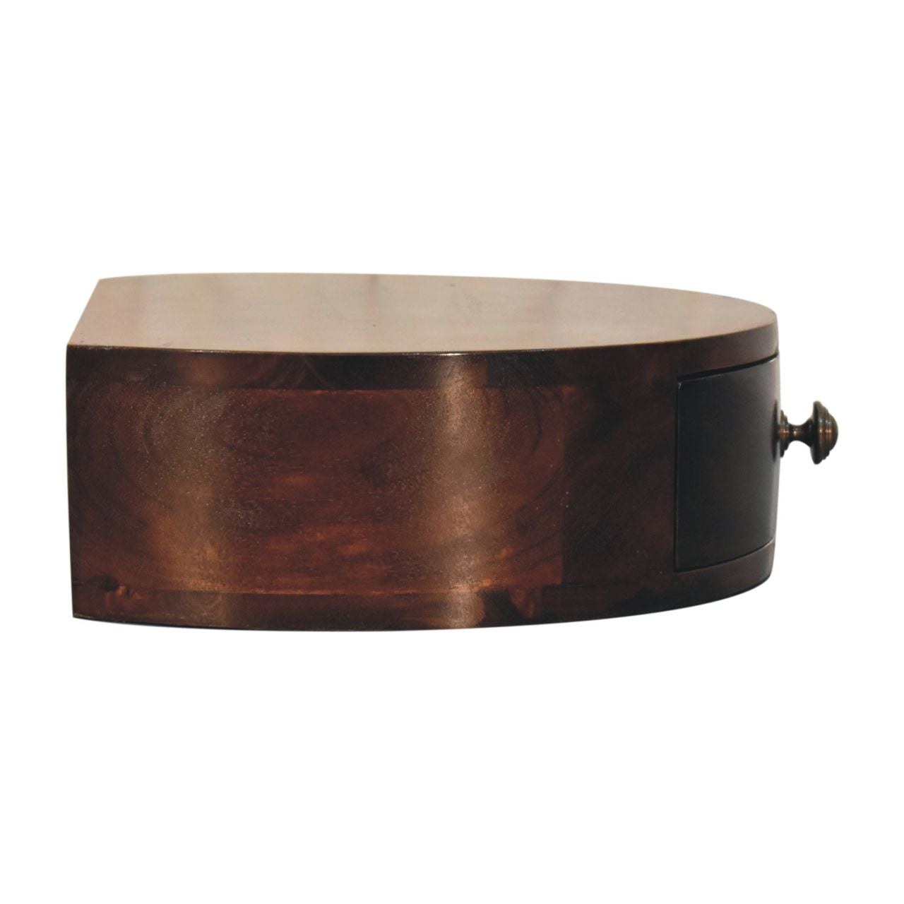 California Walnut Floating Rounded Bedside