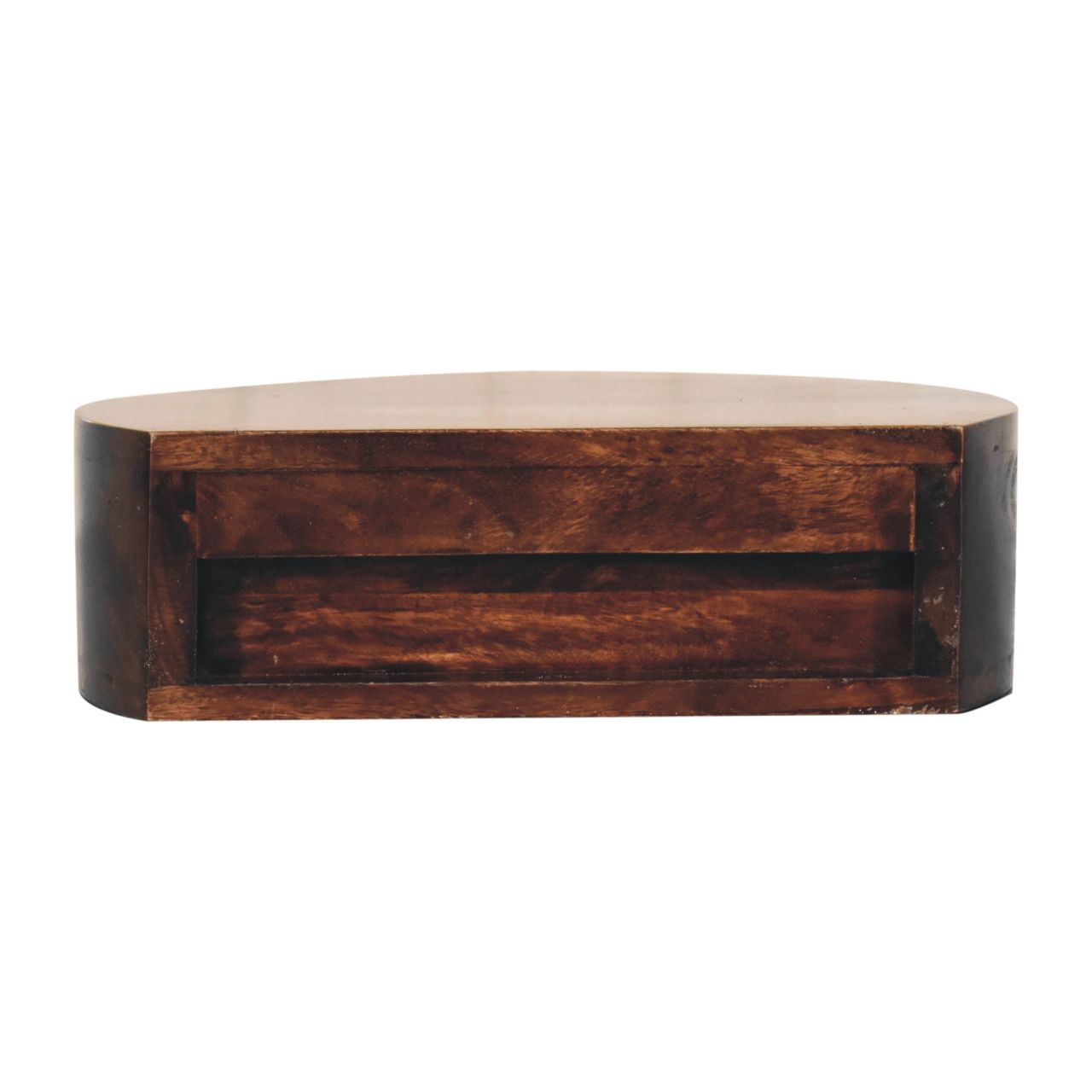 California Walnut Floating Rounded Bedside