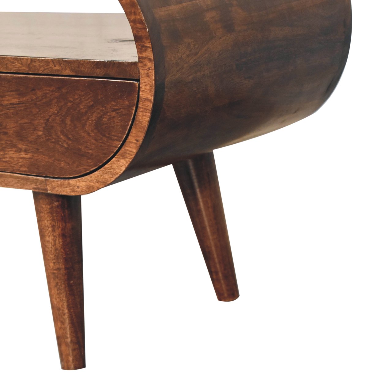 California Walnut Circular TV Stand/Coffee Table