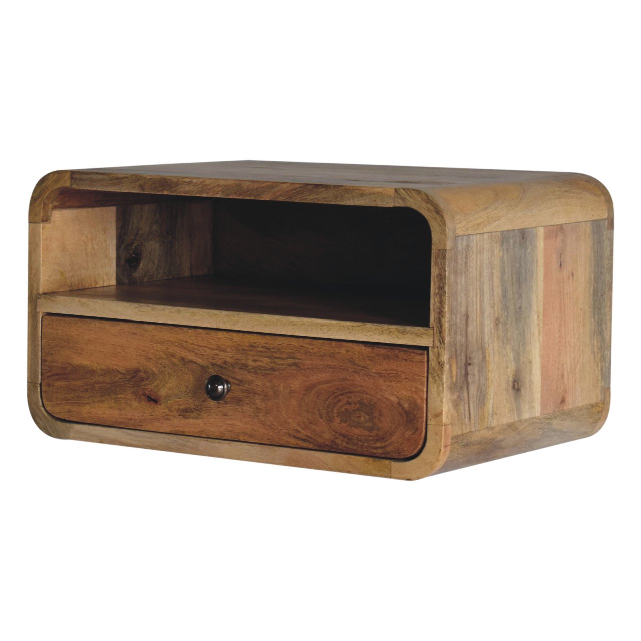 Large Oak-ish Floating Bedside