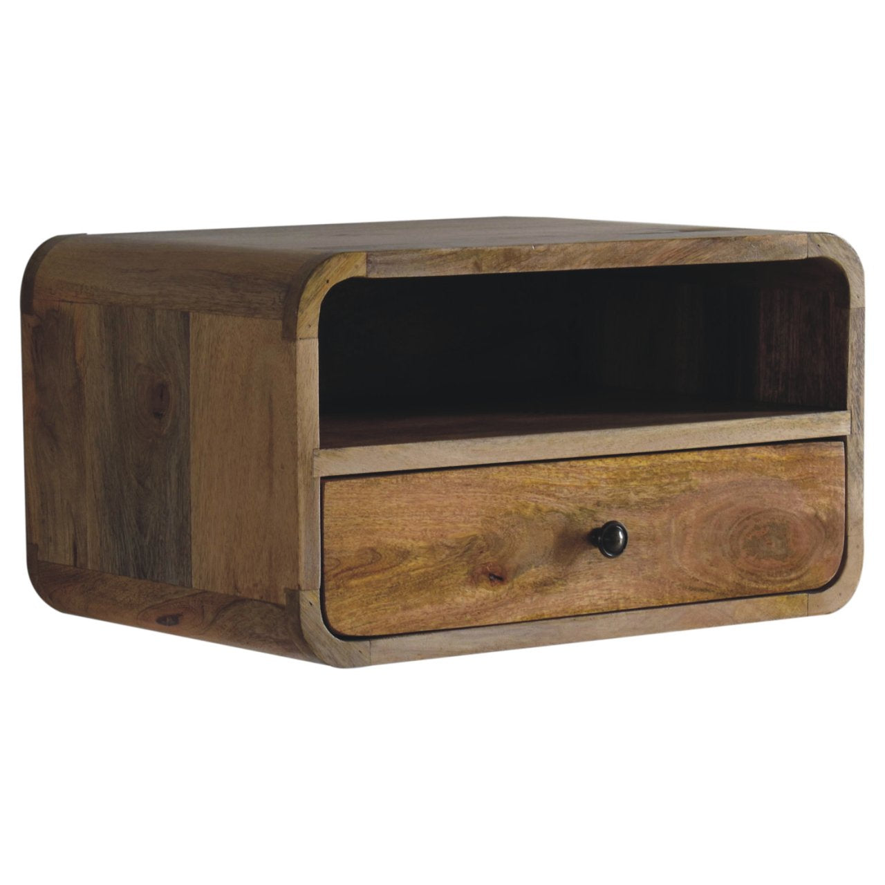 Large Oak-ish Floating Bedside