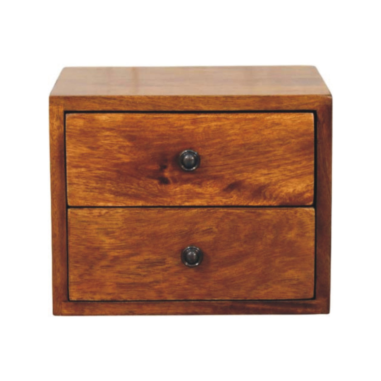 Solis 2-Drawer Chestnut Floating Bedside