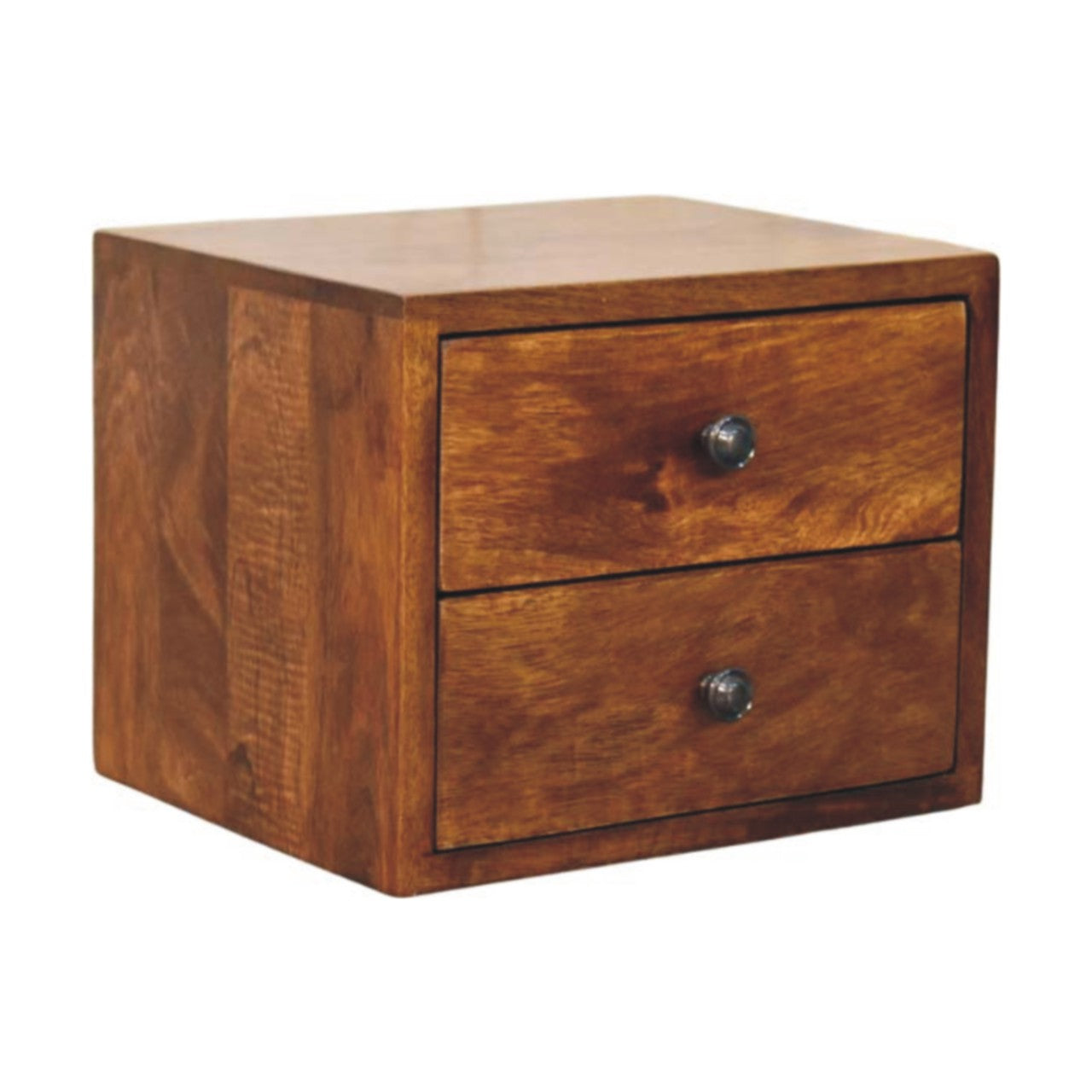 Solis 2-Drawer Chestnut Floating Bedside