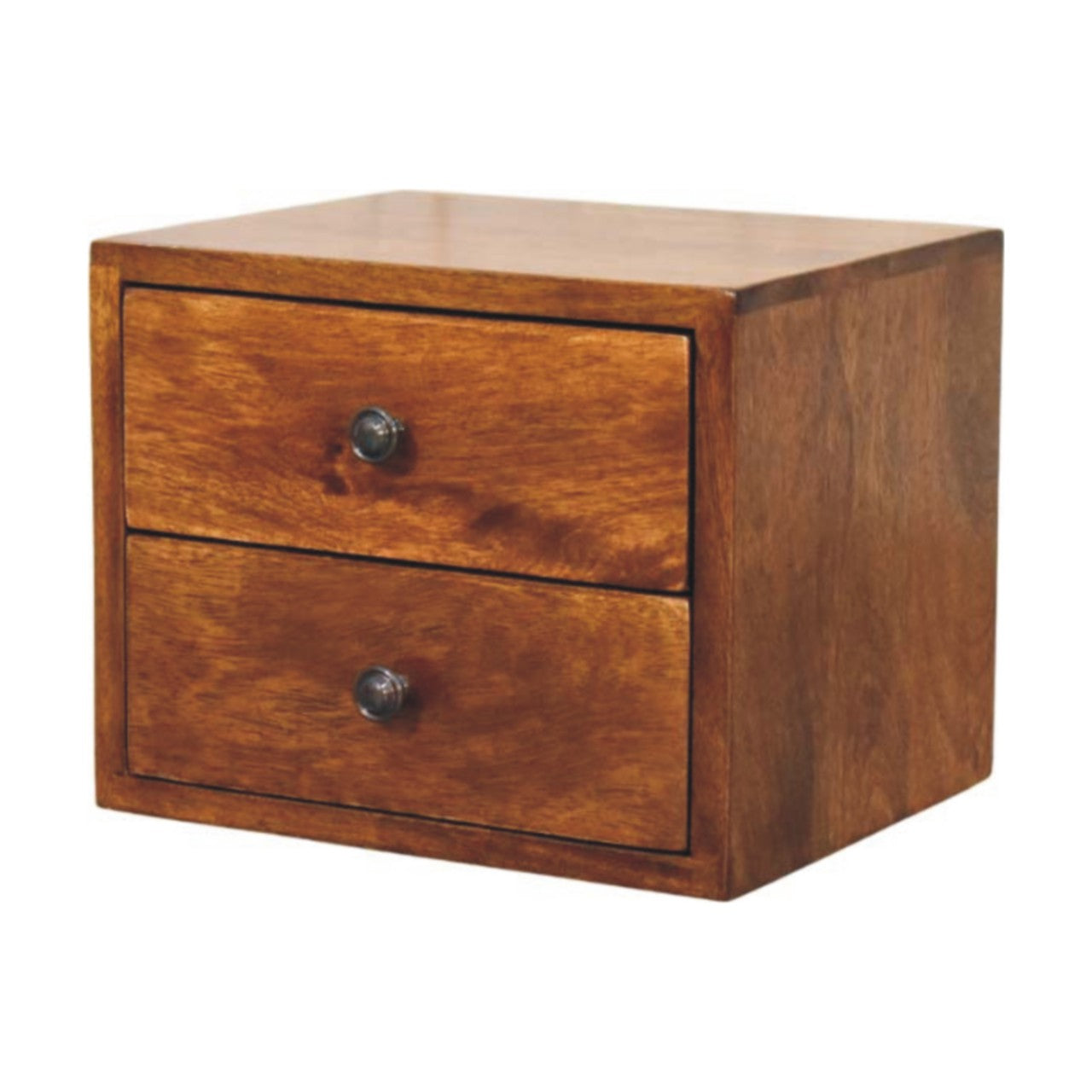 Solis 2-Drawer Chestnut Floating Bedside