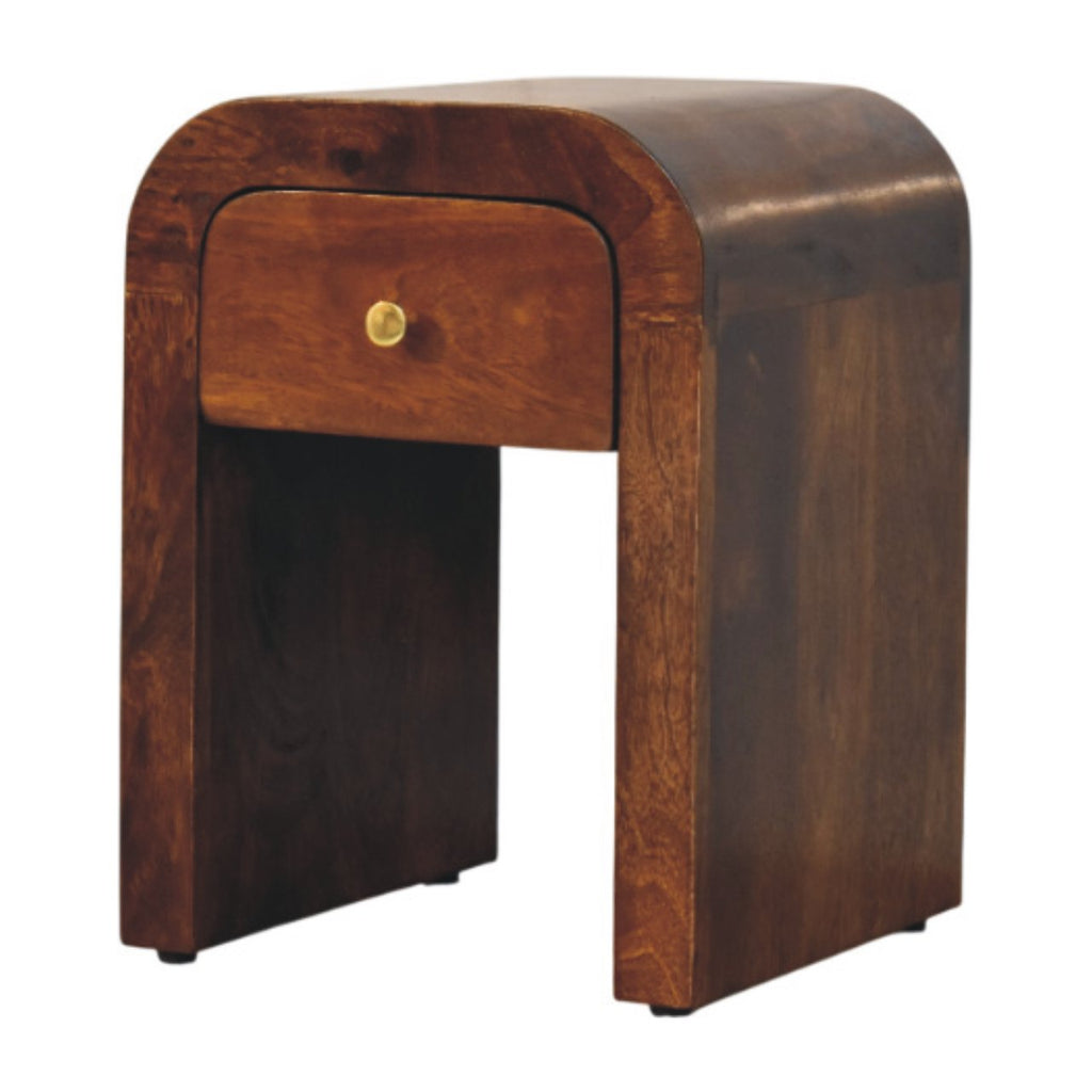Mini Darcy Chestnut Bedside with Curved Edges