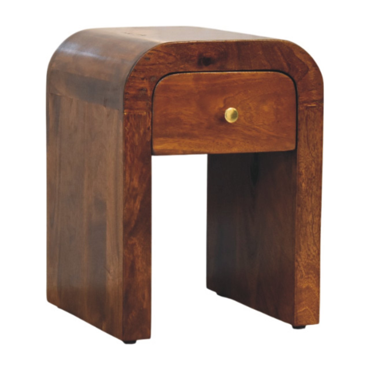 Mini Darcy Chestnut Bedside with Curved Edges