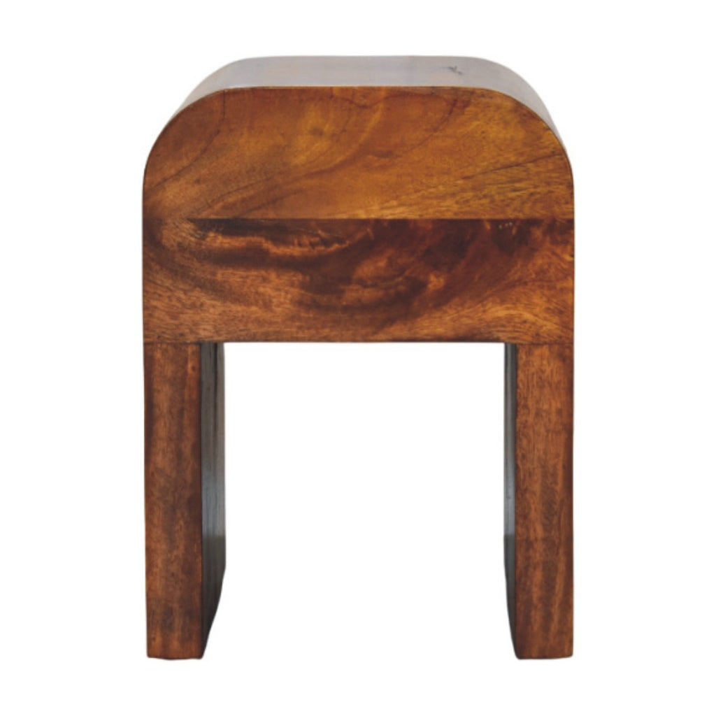 Mini Darcy Chestnut Bedside with Curved Edges