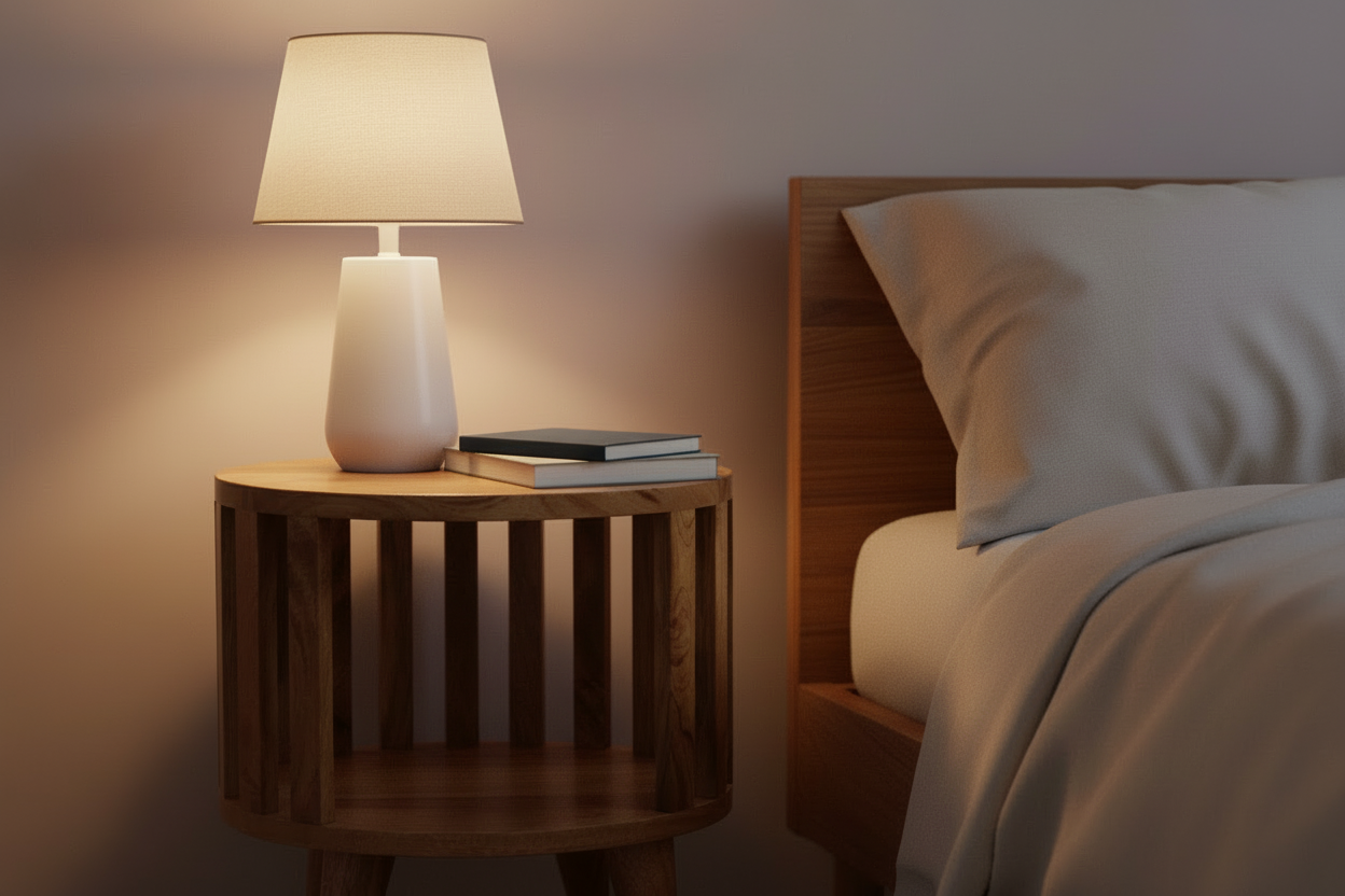 Ariella Single Shelf Bedside - Bright